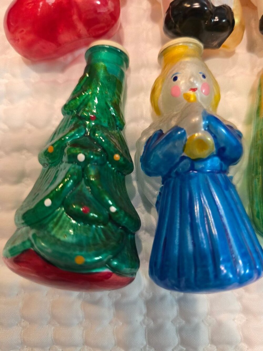Vintage Christmas Tree Light Covers Blown Glass Holiday Set Of 11 - Picture 6 of 15
